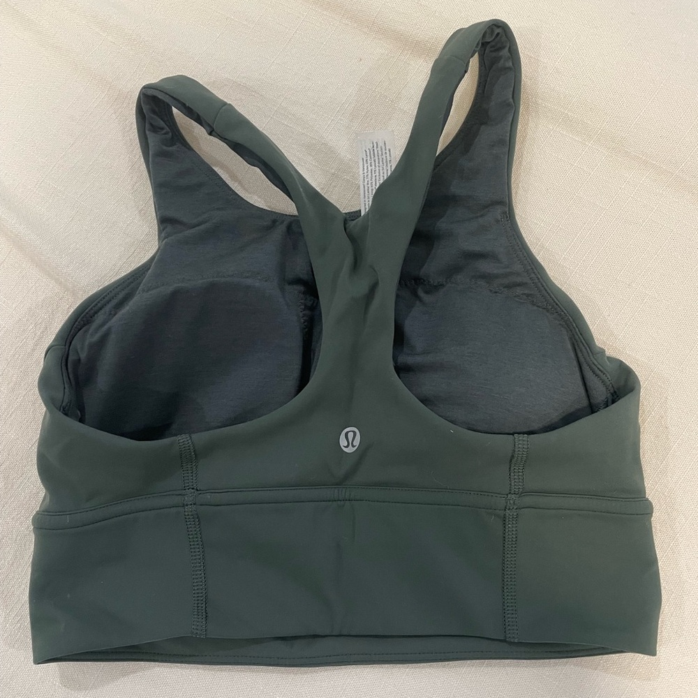 Lululemon wunder train bra. Olive green